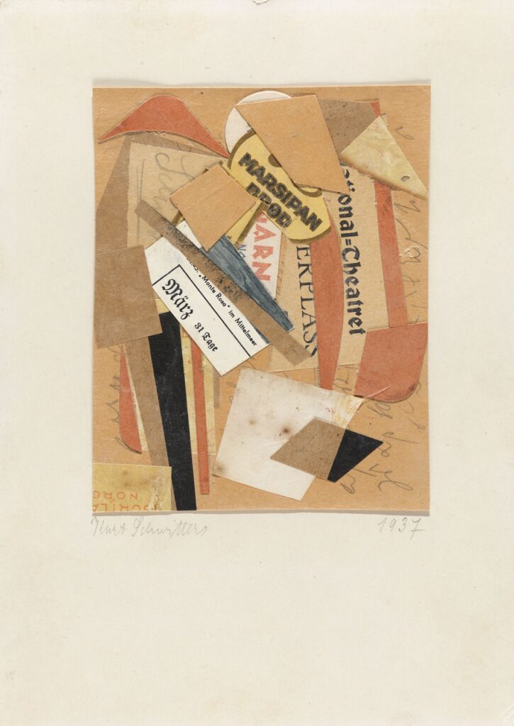 Kurt Schuwitters による 'Collage' (1937)